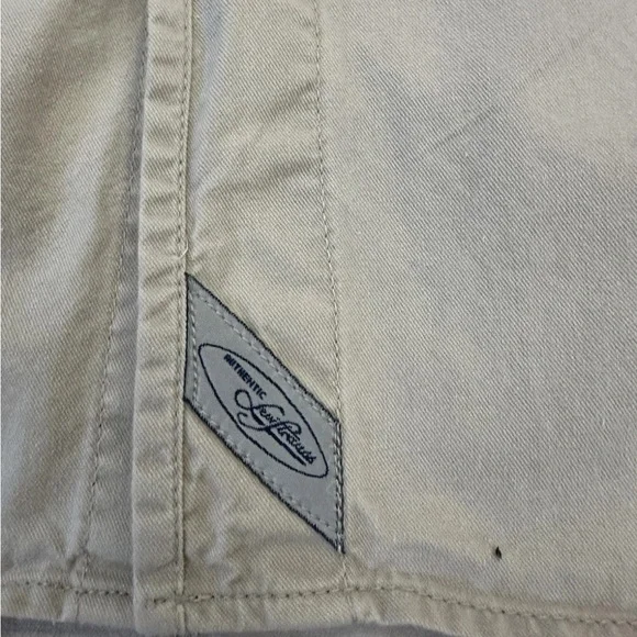 Levis VTG 90s Men L Metal Buttons Up Shirt Tactical Canvas Two Horse - Picture 8 of 11